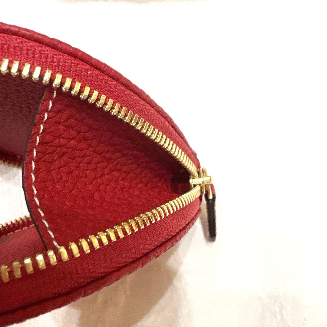 新品未使用◇BONAVENTURA　ハートケース　赤　シュリンクレザー