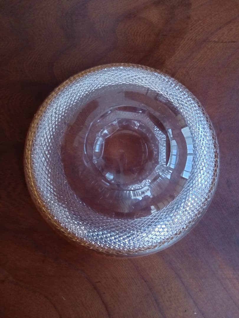 カガミクリスタル　江戸切子　蓋物　菓子器　キャンディポット　箱付き