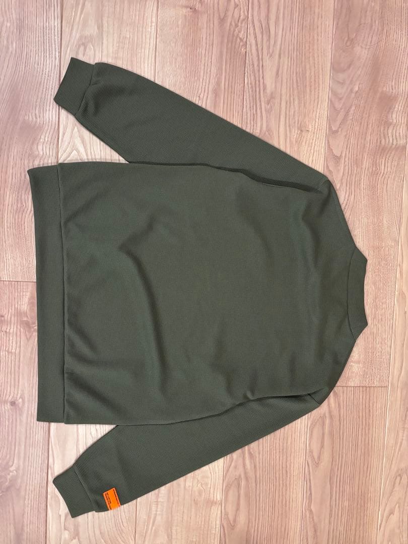 ラフロッグ　サーマルモックネックシャツ　カーキ　S