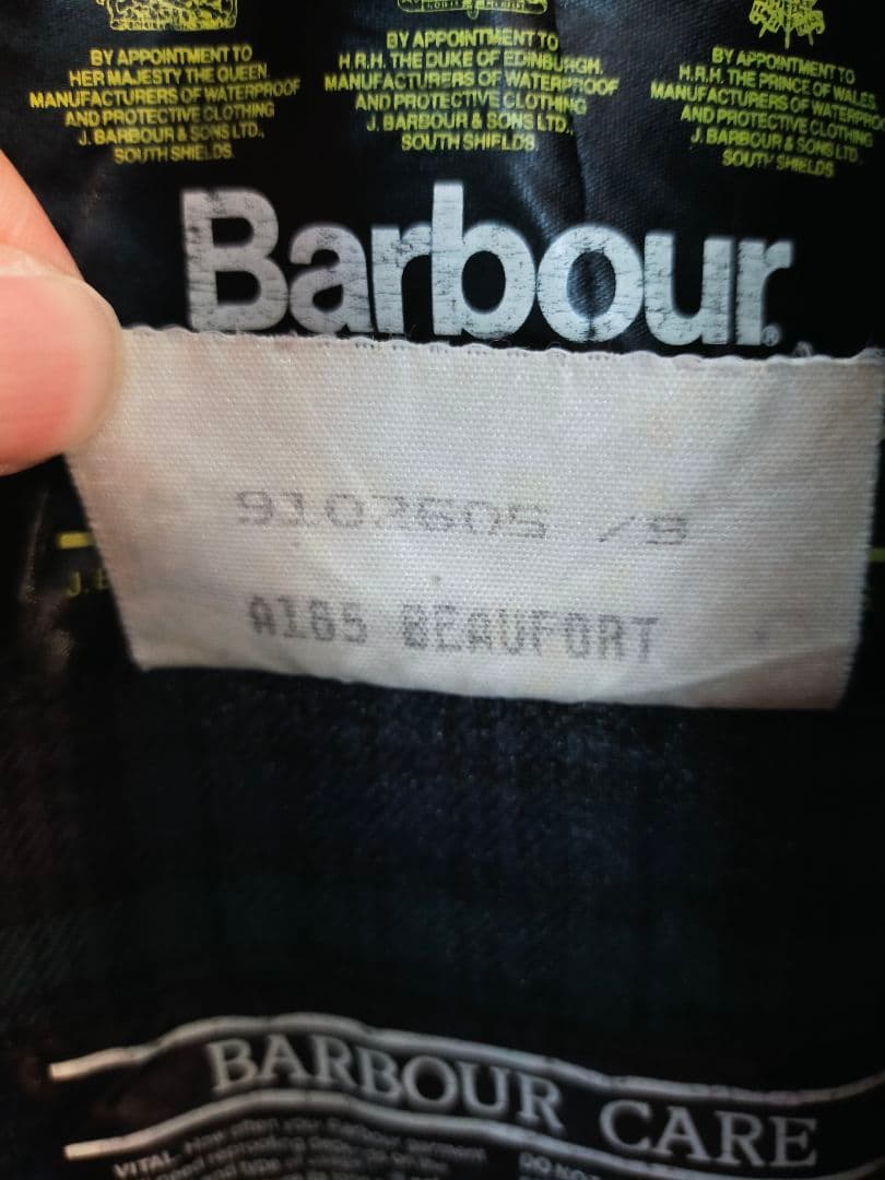 90s Barbour バブアー ビューフォート 36 3ワラント