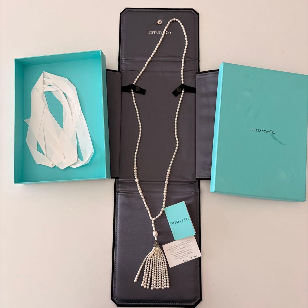 Tiffany & Co. ホワイトパールタッセルネックレス