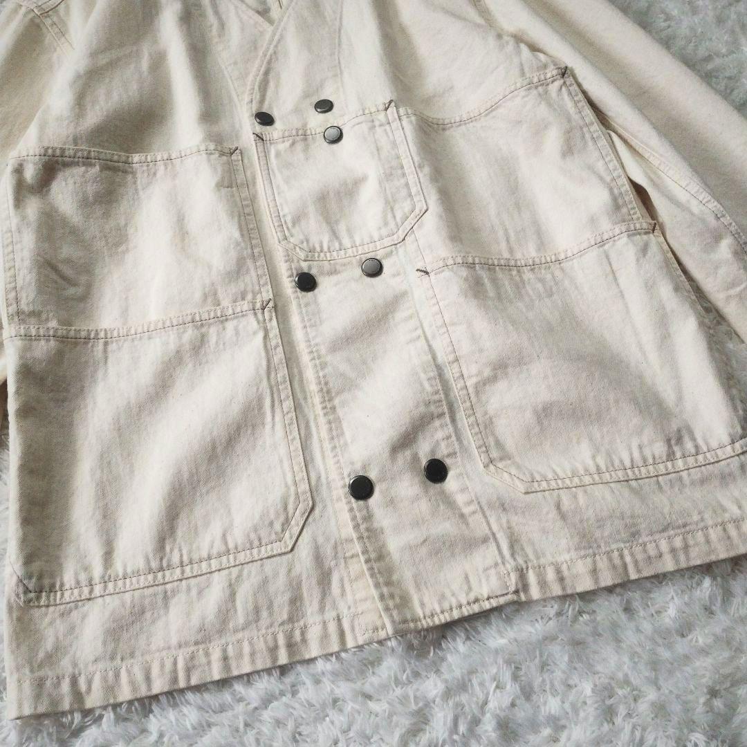 【25AW】未使用級　シンゾーン　ノーカラーカバーオール　ジャケット　34　白系