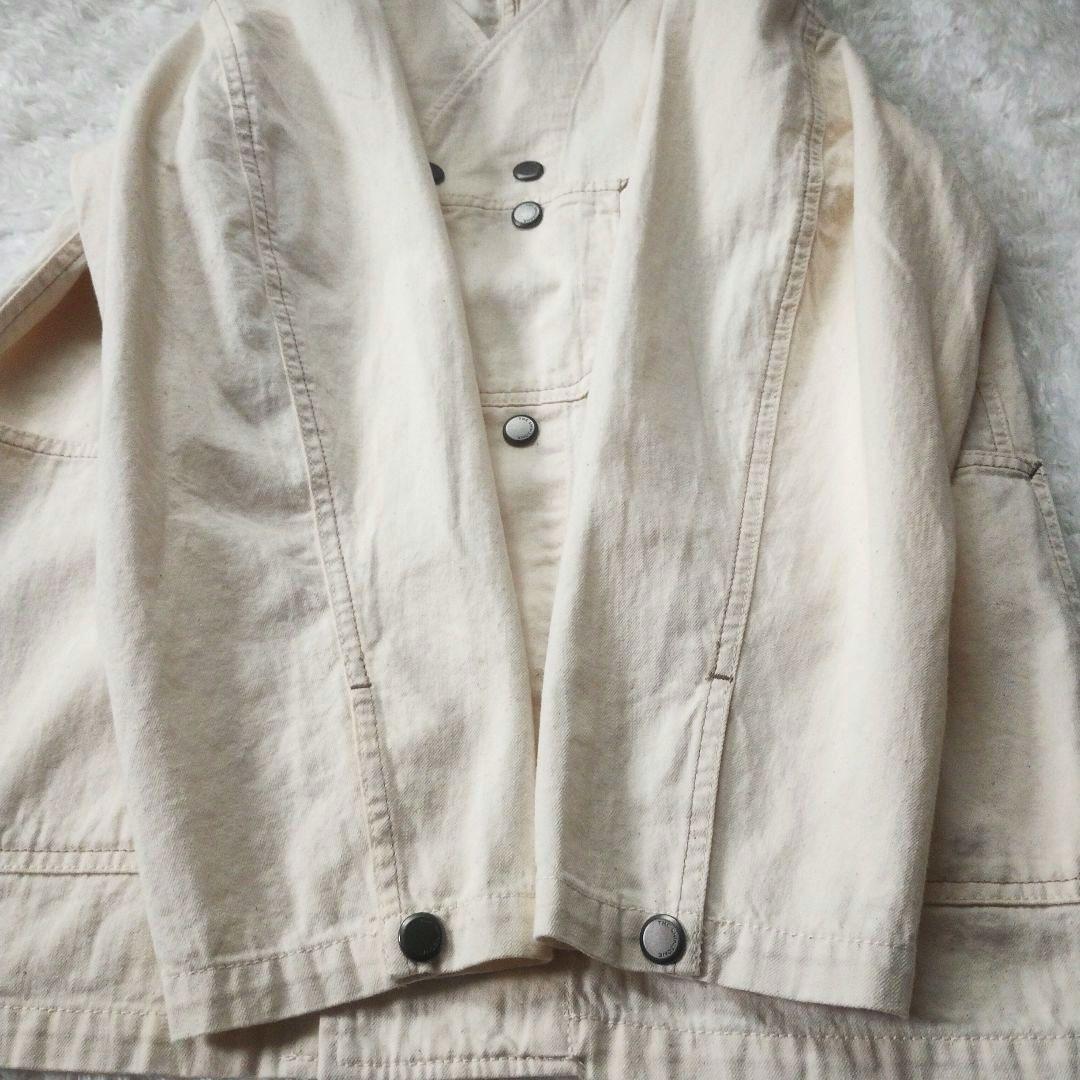 【25AW】未使用級　シンゾーン　ノーカラーカバーオール　ジャケット　34　白系