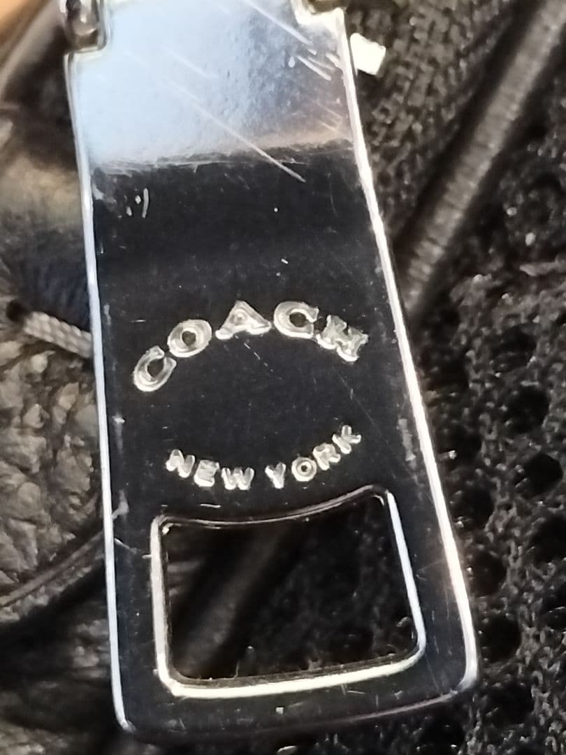 アパレル販売のエビス丸　COACH リュック　レザー　ブラック