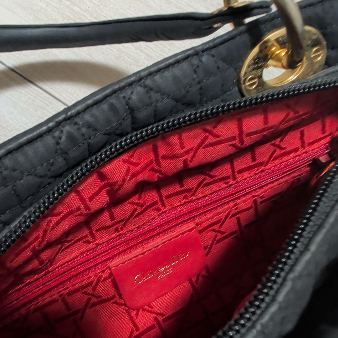 Dior　ブラックキルティングハンドバッグ