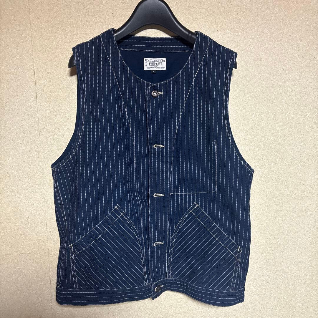 Schott Bros. オールドヒッコリーベスト　インディゴ