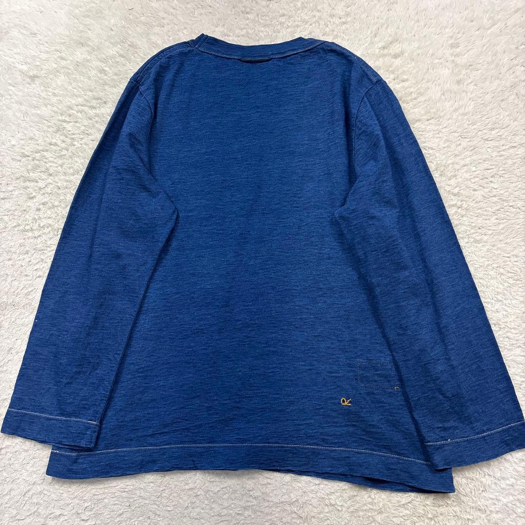 45R 天竺の908星Tシャツ　インディゴ　長袖　サイズ3