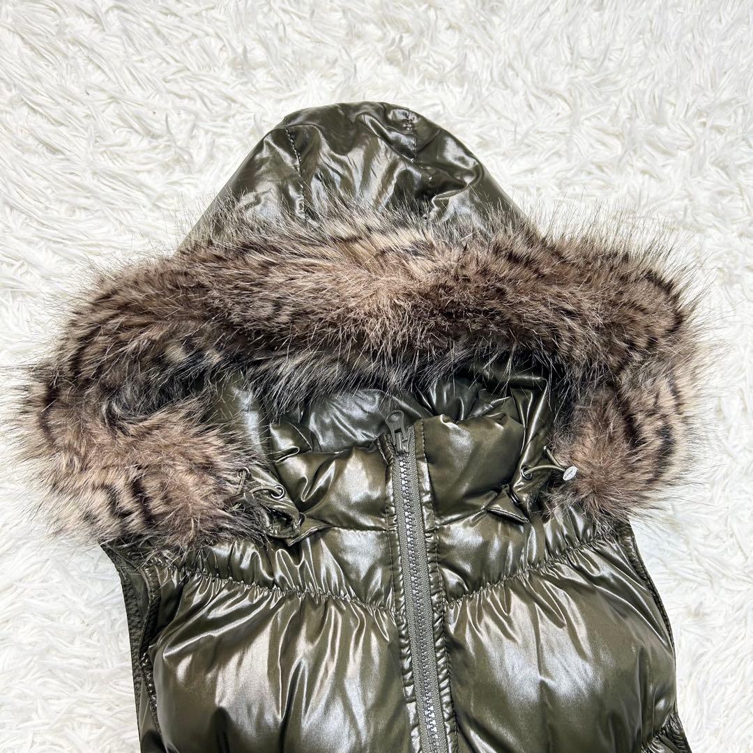 極美品 OLD GAP ダウンベスト y2k 平成ギャル お兄系 ファー 茶色