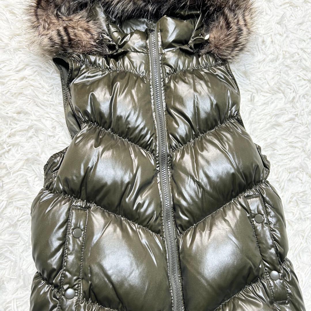 極美品 OLD GAP ダウンベスト y2k 平成ギャル お兄系 ファー 茶色