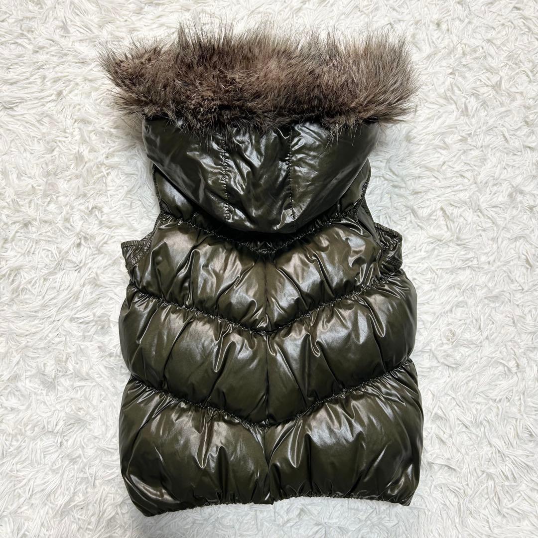 極美品 OLD GAP ダウンベスト y2k 平成ギャル お兄系 ファー 茶色