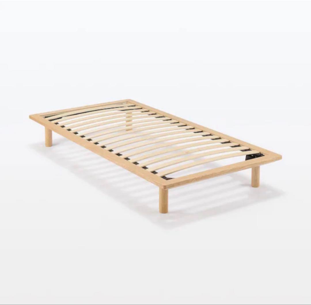 無印良品　シングルベッドフレーム　オーク材　※脚、マットレス無