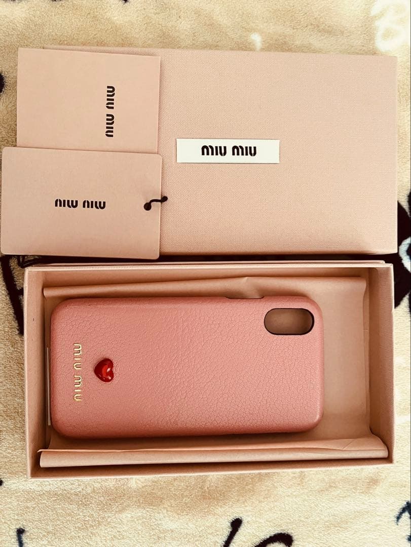 正規　MIUMIU miumiuiPhoneX XSカバー 色 ピンク