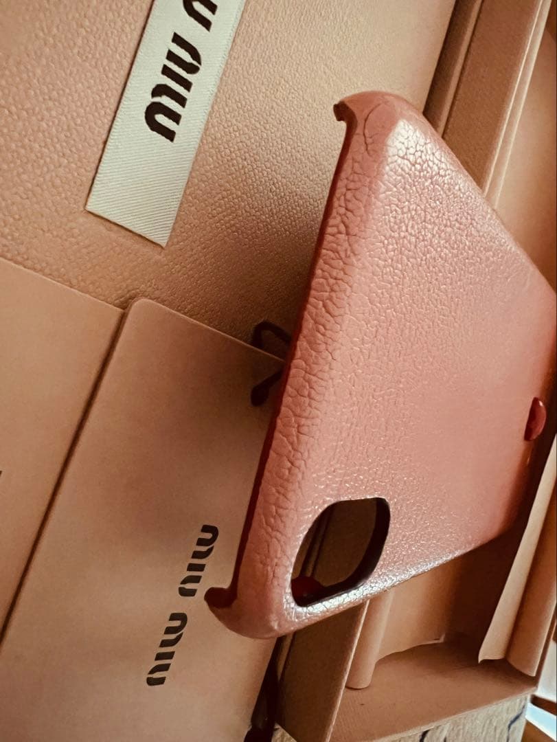 正規　MIUMIU miumiuiPhoneX XSカバー 色 ピンク