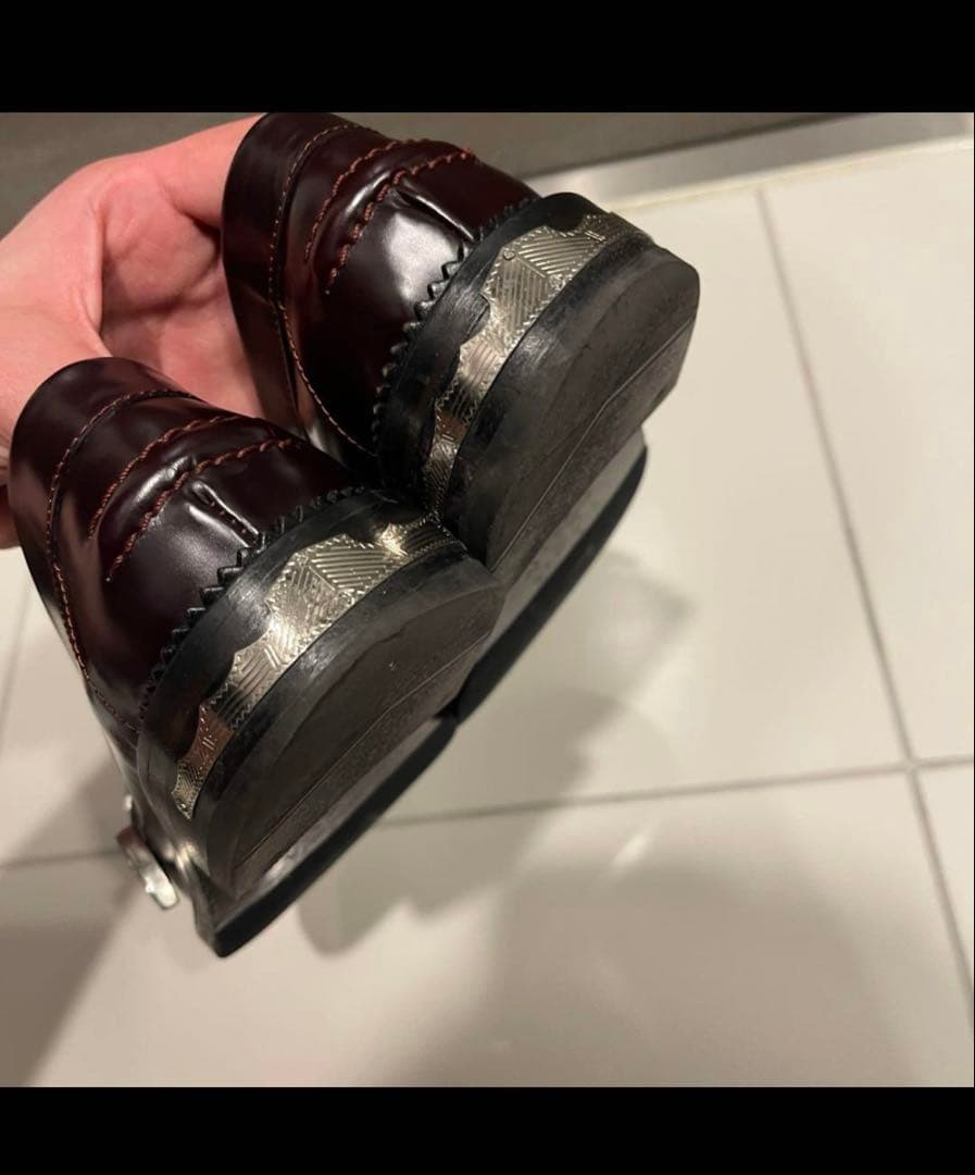 TOGA バーガンディ レザー ローファー