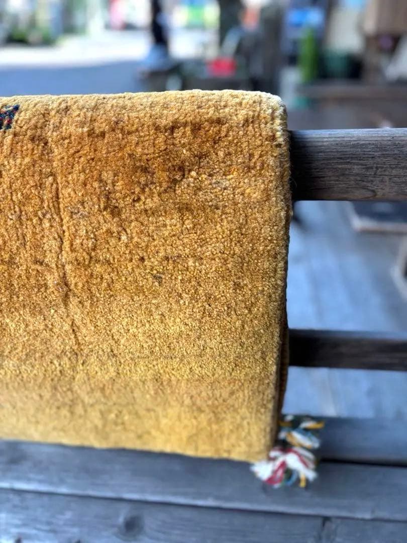 693 ヴィンテージ イラン製 ギャッベ ランナー 細長 動物模様 百貨店購入