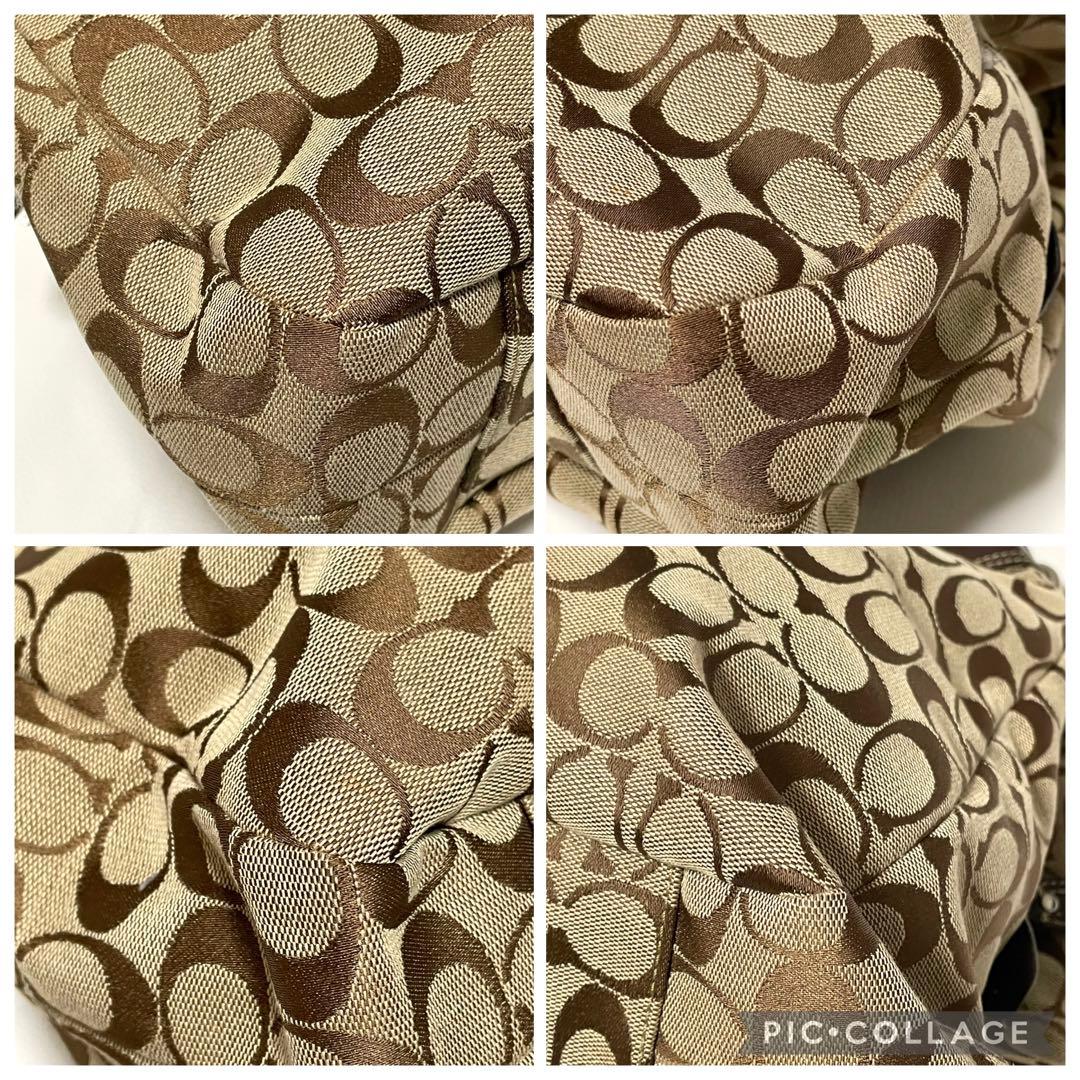 美品 コーチ ショルダーバッグ ソーホー F17403 シグネチャー キャンバス