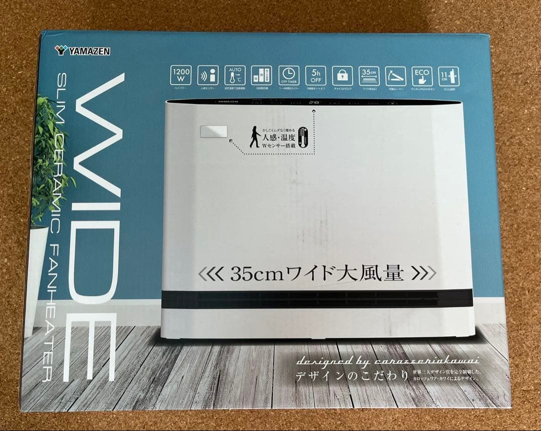 YAMAZEN ワイドスリム　セラミックファンヒーター　DSF-SP12(W)
