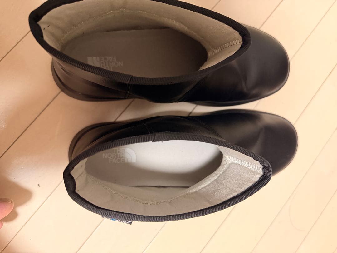 THE NORTH FACE ブラックショートレインブーツ