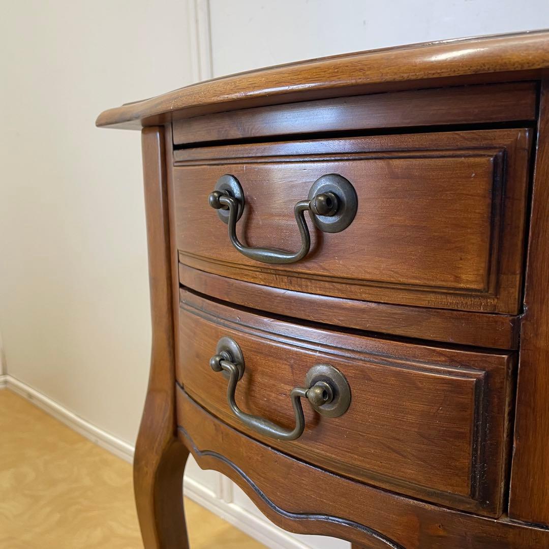 アンティーク調 猫脚 チェスト サイドテーブル コンソール 花台 電話台