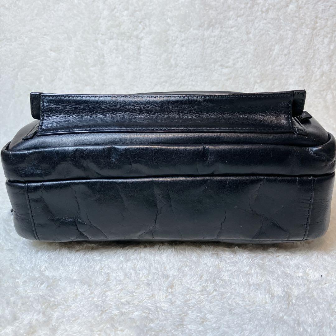 【希少】 PORTER オールレザー ショルダーバッグ 2層 ブラック 廃盤品