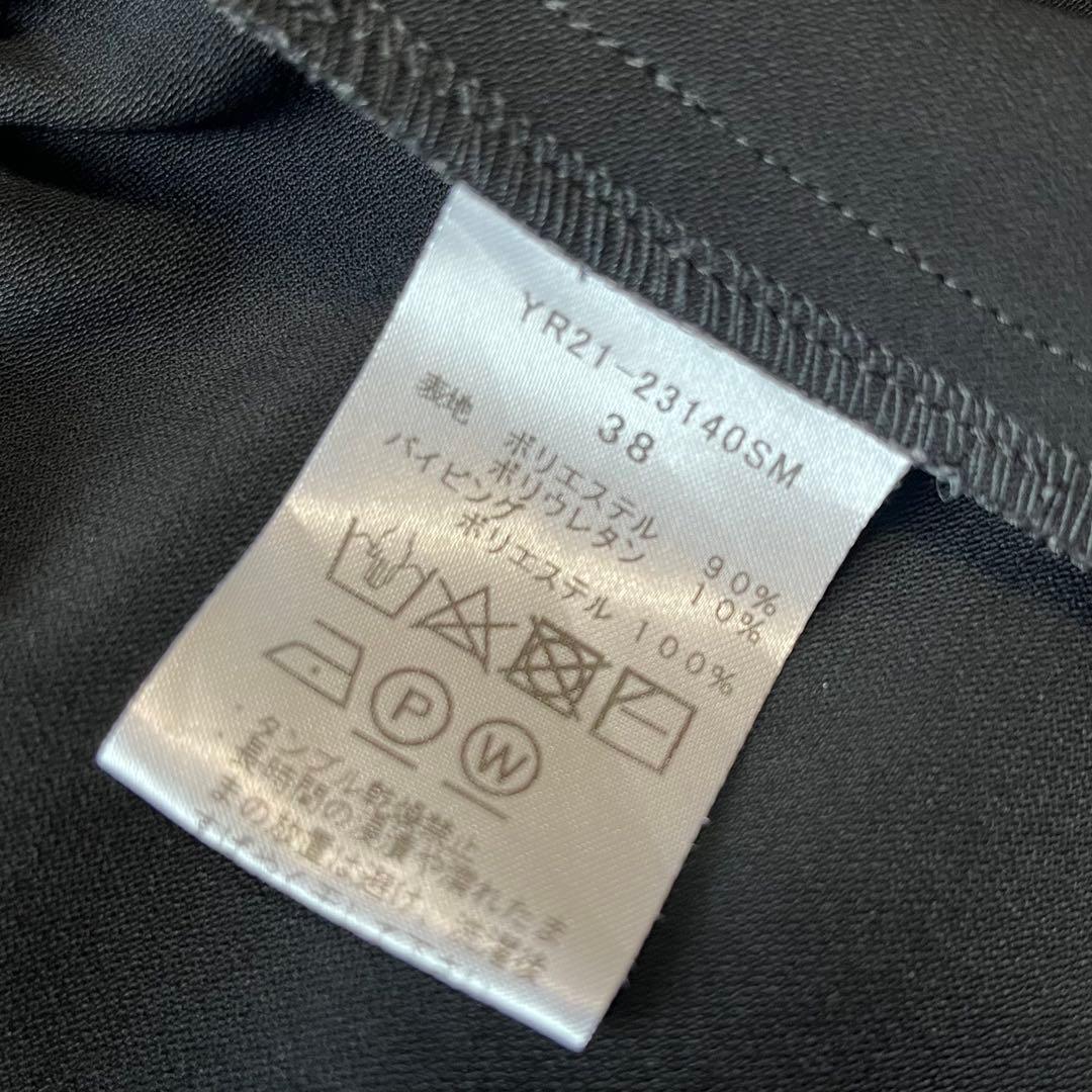 yori ヨリ ハーフスリーブティアードブラウス ブラック 38