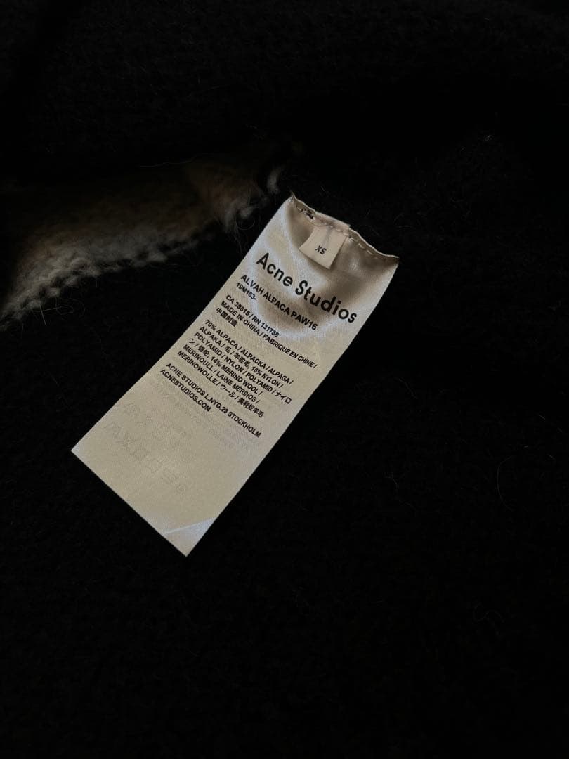 アクネストゥディオズ　モヘア　ウール　ボーダー　ニット　セーター　クルーネック