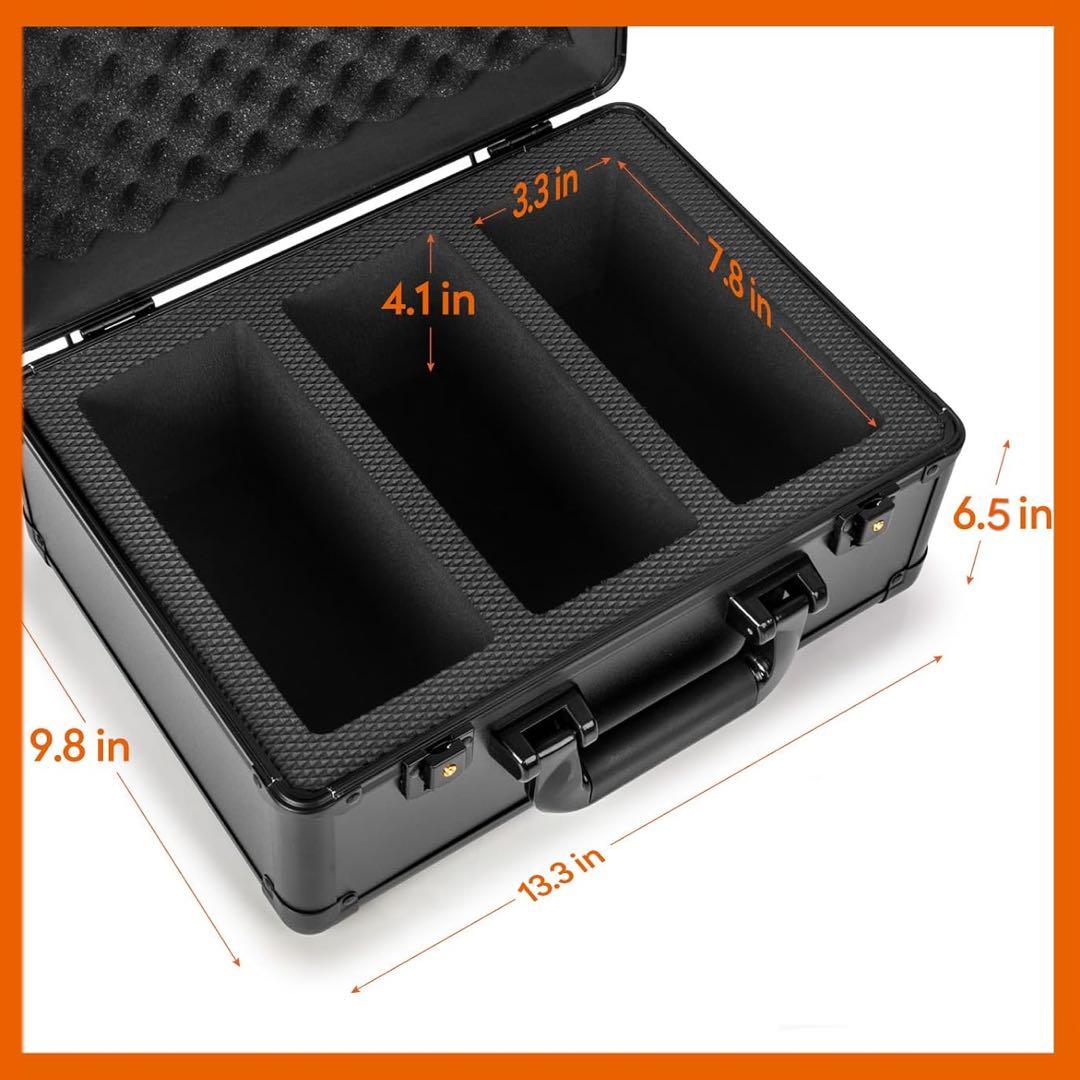 PSA BGS 鑑定済み用 アタッシュケース ストレージボックス アルミ製　3列