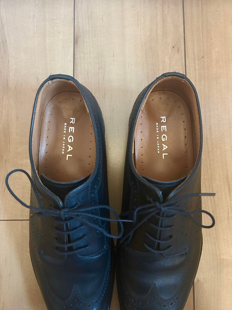 【美品】REGAL リーガル ウイングチップ メダリオン 25.5cm