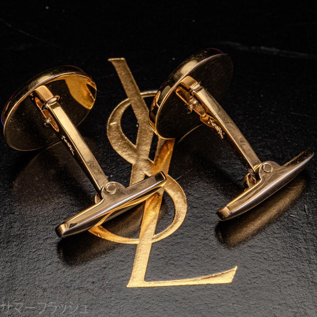 わんわん オールドサンローラン ブルーマーブル トライアングルシェイプ