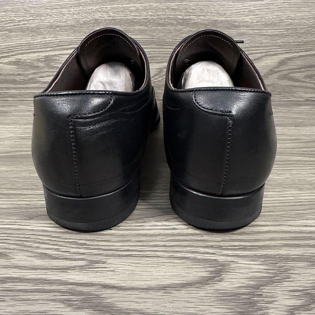 美品　リーガル　ビジネスシューズ　ストレートチップ　内羽　本革　レザー　黒　27