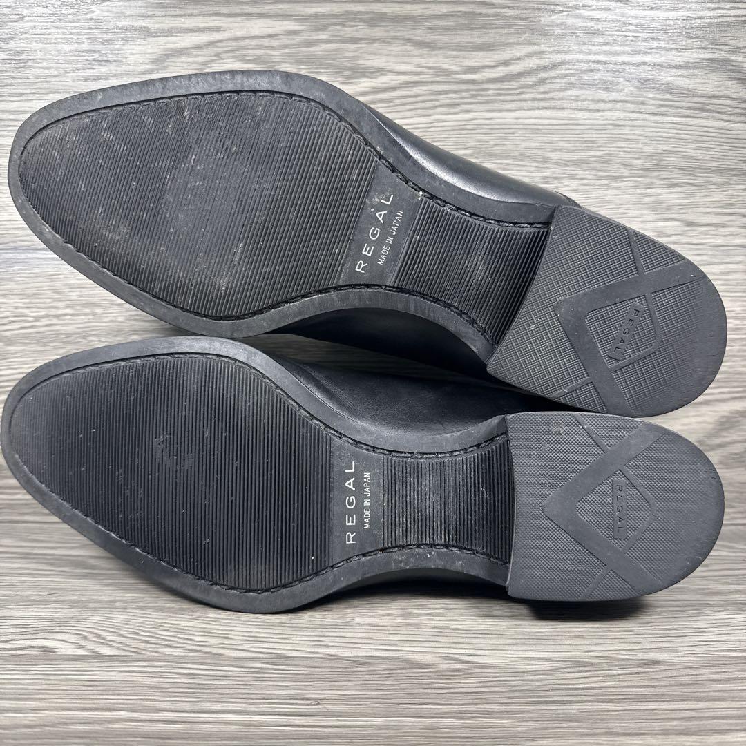 美品　リーガル　ビジネスシューズ　ストレートチップ　内羽　本革　レザー　黒　27