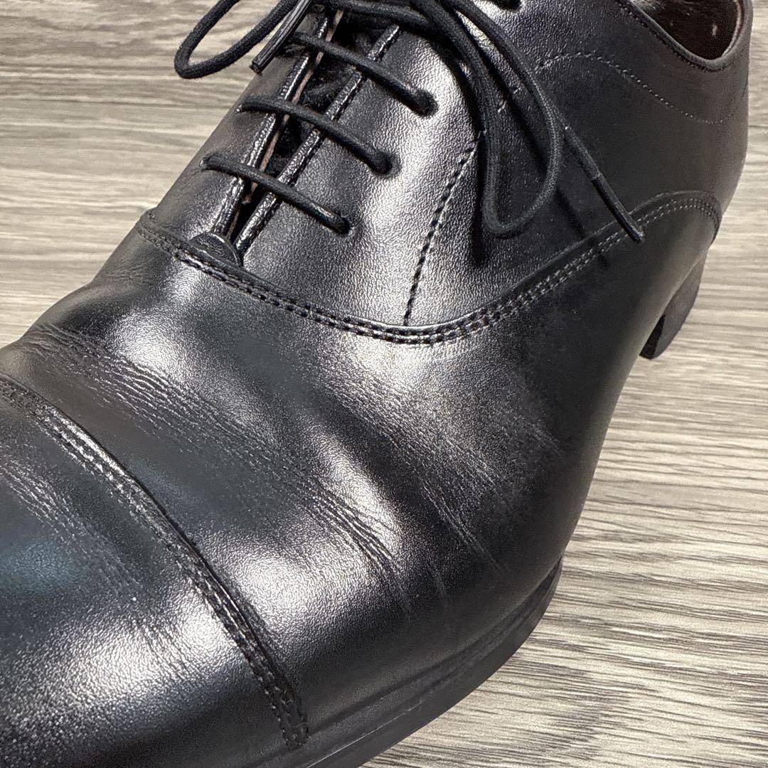 美品　リーガル　ビジネスシューズ　ストレートチップ　内羽　本革　レザー　黒　27