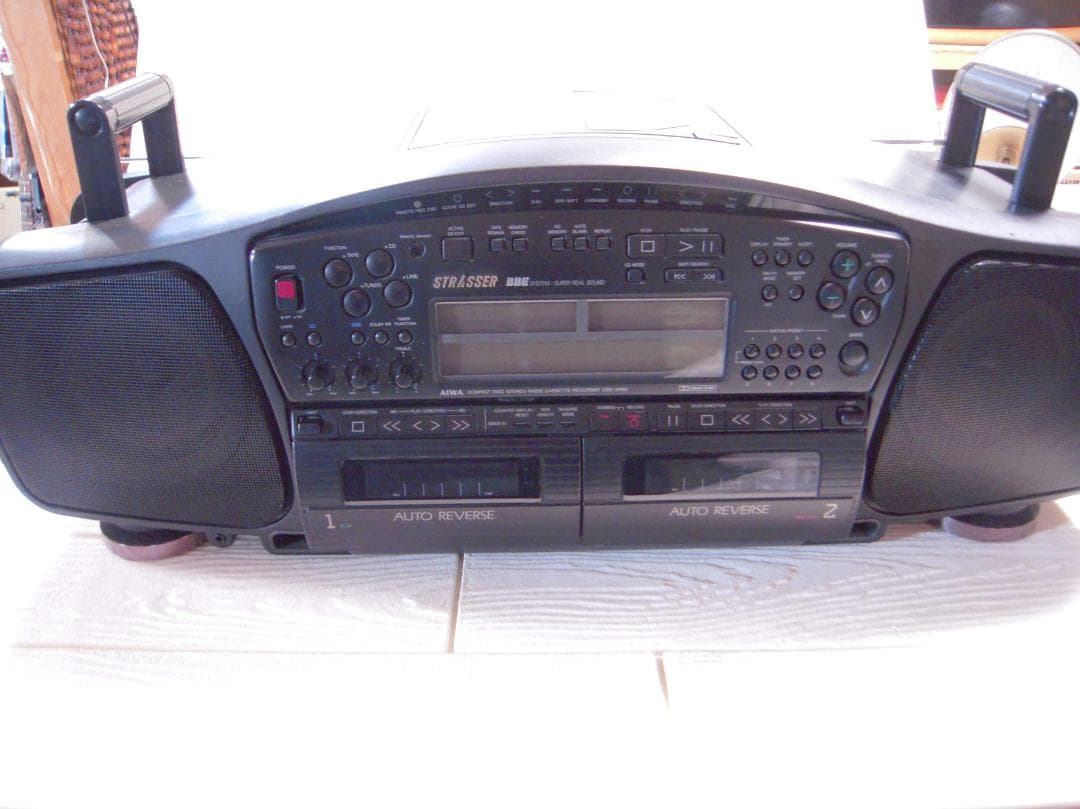 AIWA CSD-XR90　ダブルカセットデッキ　ジャンク　バブルラジカセ