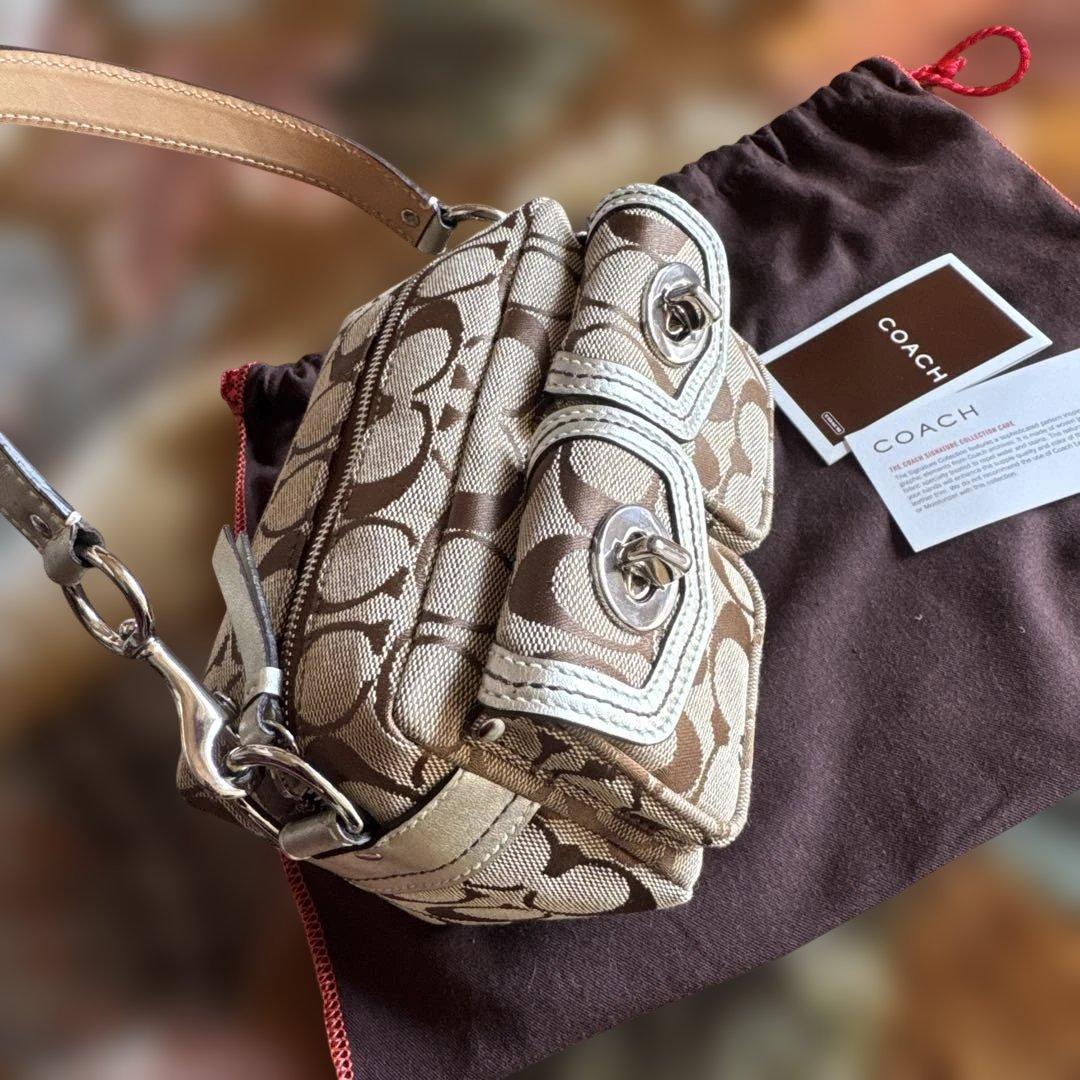 COACH コーチ ミニ サッチェル バッグ ターンロック ハンド