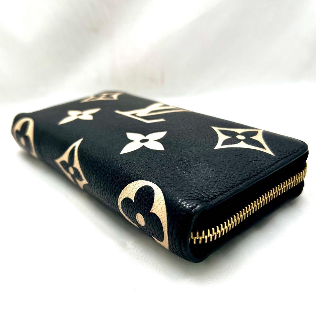 aya-s アンプラント バイカラー モノグラム ジッピーウォレット