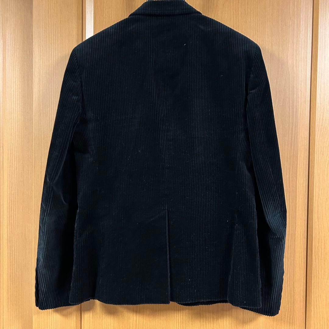 SAINT LAURENT ブラック コーデュロイ テーラードジャケッ