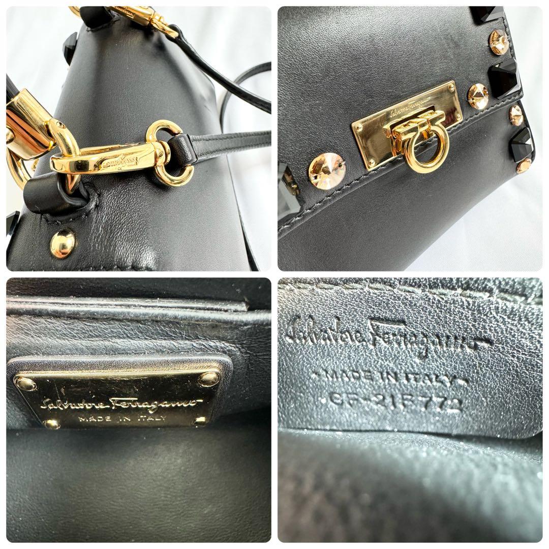 極美品【希少】フェラガモ スモールソフィア　ガンチーニ 2way バッグ
