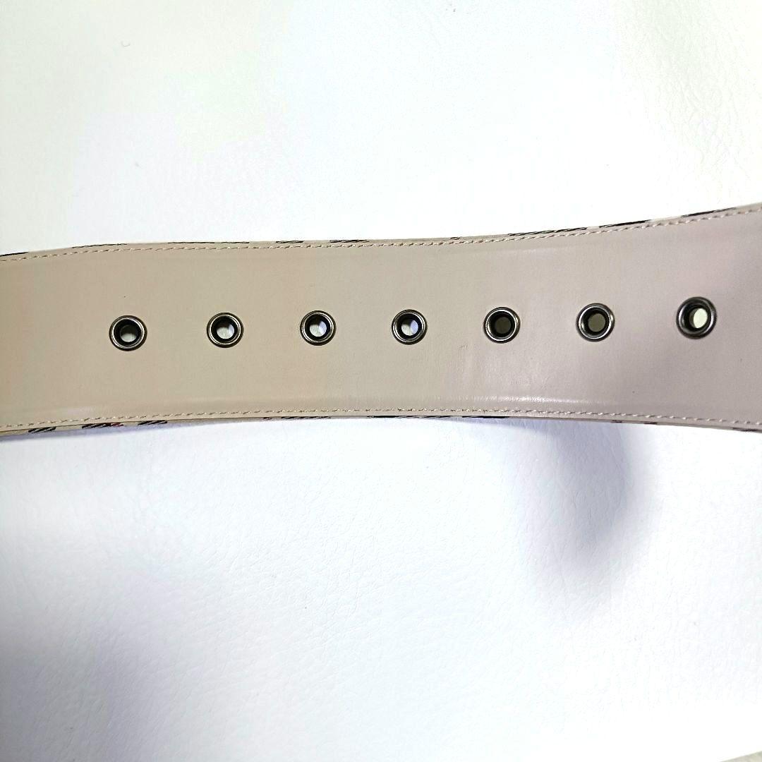 極美品♪BURBERRY バーバリー ベルト ノバチェック キャンバス レザー