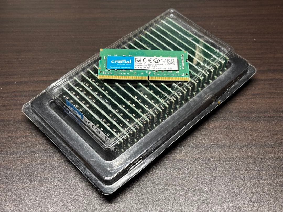 【ジャンク】Crucial DDR4-3200 8GB ノート用 20枚セット