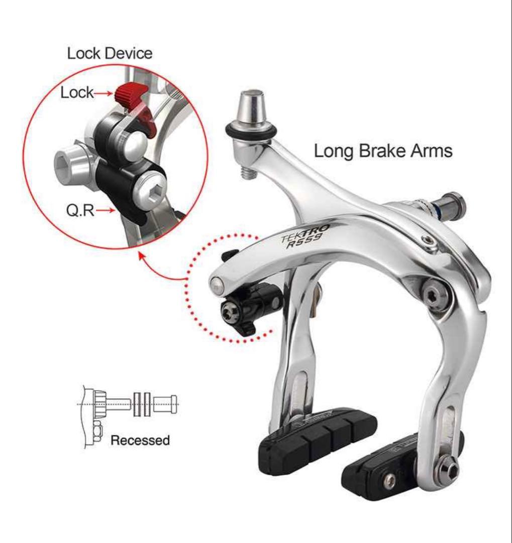 TEKTRO テクトロ R559 ロング アーム キャリパーブレーキ シルバー