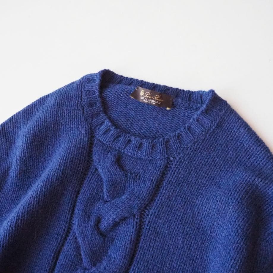 LoroPiana ロロピアーナ 極上 ベビーカシミヤ100％ ケーブル ニット