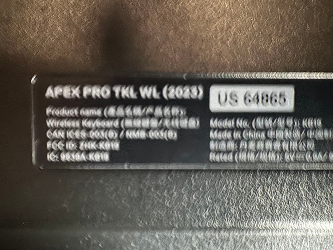 apex pro tkl 2023 us wireless ワイヤレス
