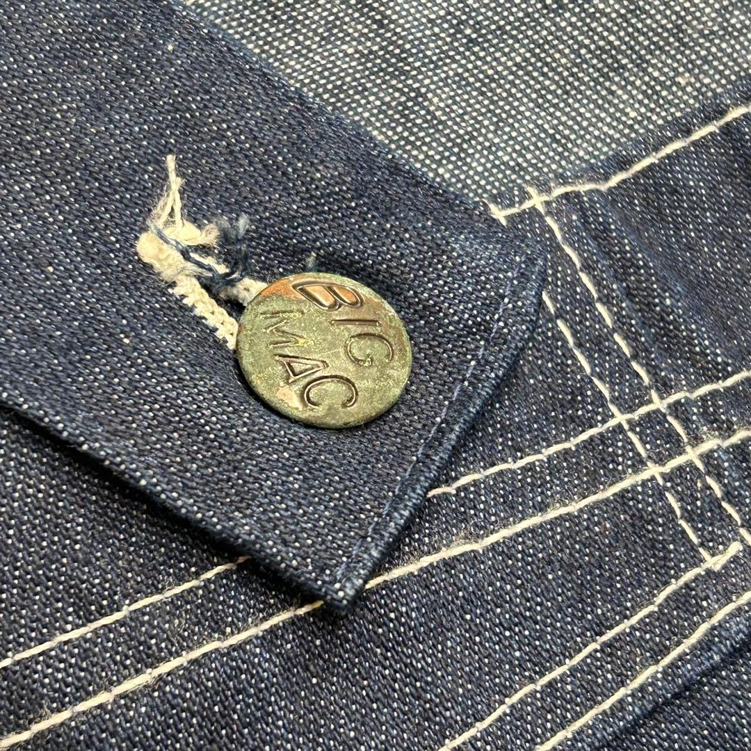◾️濃紺 美品◾️80s◾️ビッグマック◾️ローバック◾️オーバーオール◾️デニム◾️