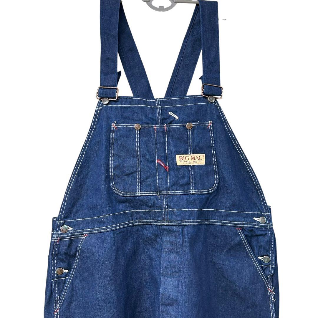 ◾️濃紺 美品◾️80s◾️ビッグマック◾️ローバック◾️オーバーオール◾️デニム◾️