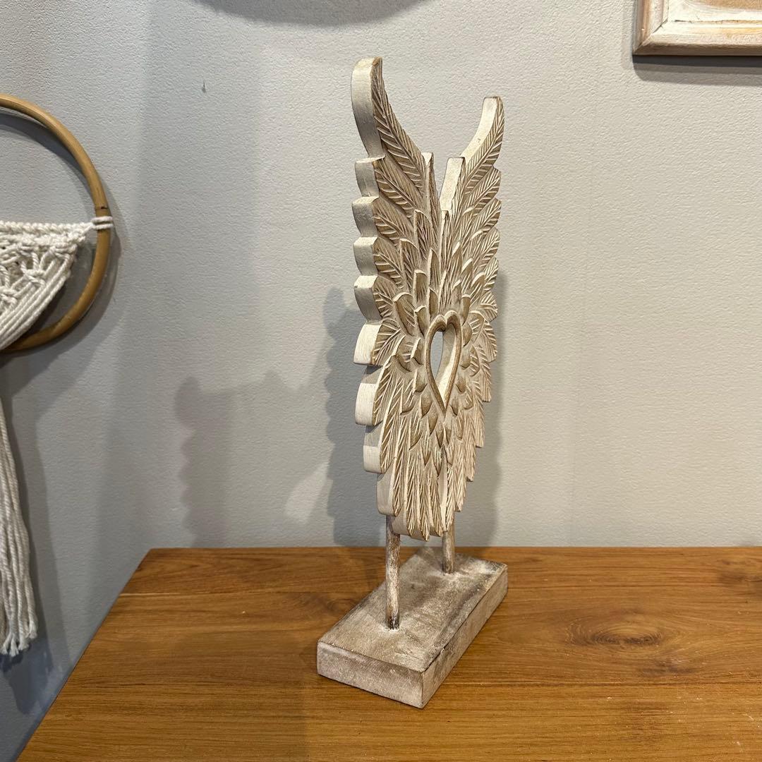 【マミー】バリ島羽根のオブジェとbohoウォールデコ