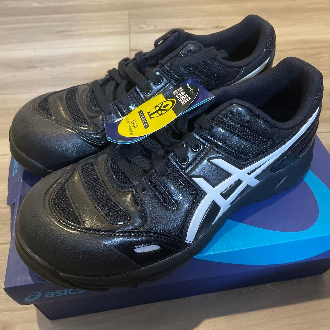 新品未使用品 ASICS 安全靴 ウィンジョブ CP103 黒/赤 25.5㌢