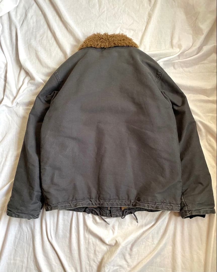 YMCLKY N-1 デッキジャケット ウォッシュ加工 42 ネイビー ミリタリ