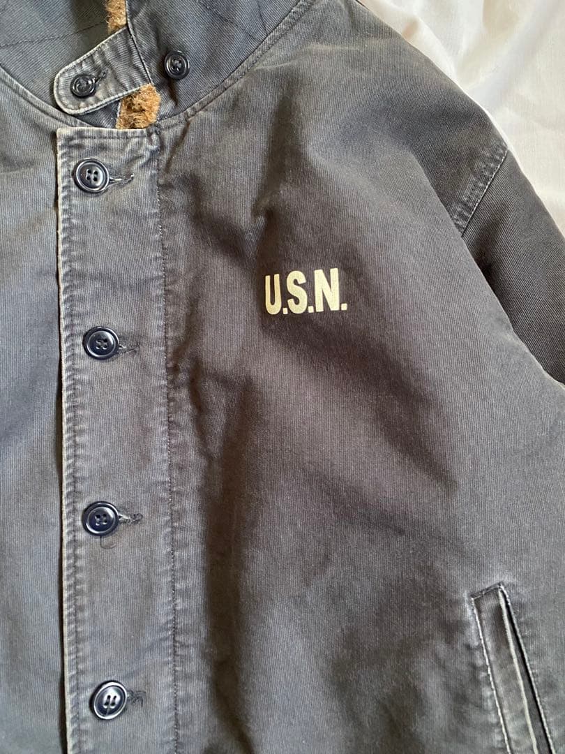 YMCLKY N-1 デッキジャケット ウォッシュ加工 42 ネイビー ミリタリ