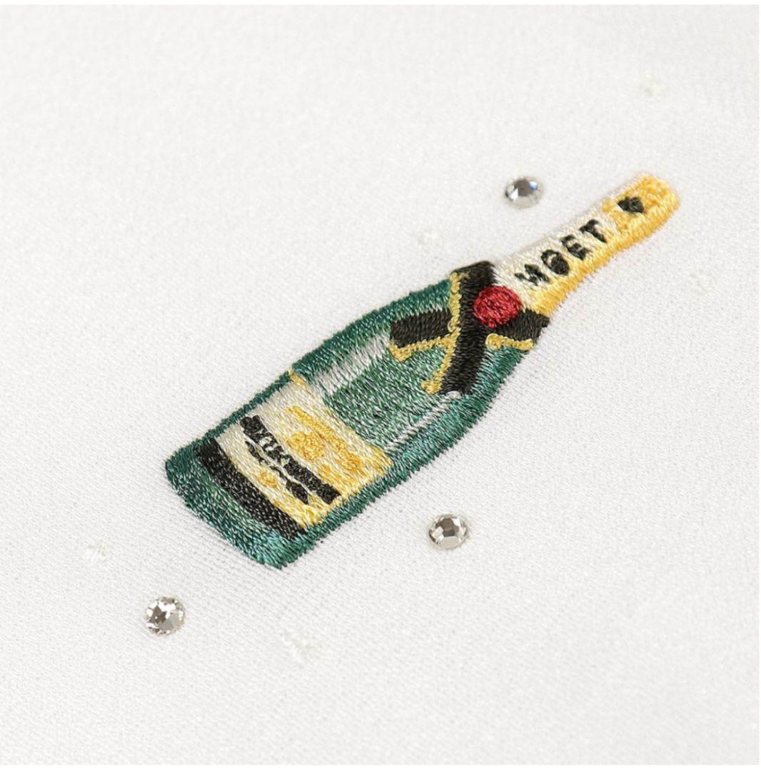 き楽っく 替え衿 ラインストーン シャンパン 刺繍 半衿　衿秀