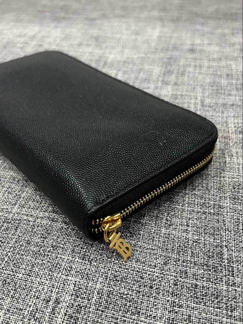 バーバリー BURBERRY エルモア TBロゴ 長財布 ブラック
